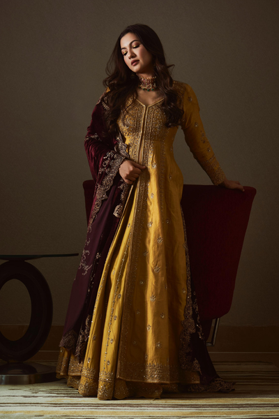 Gauahar Khan in Netra Lehenga Jacket Set