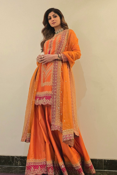 Shilpa Shetty in Ambika Sharara Set