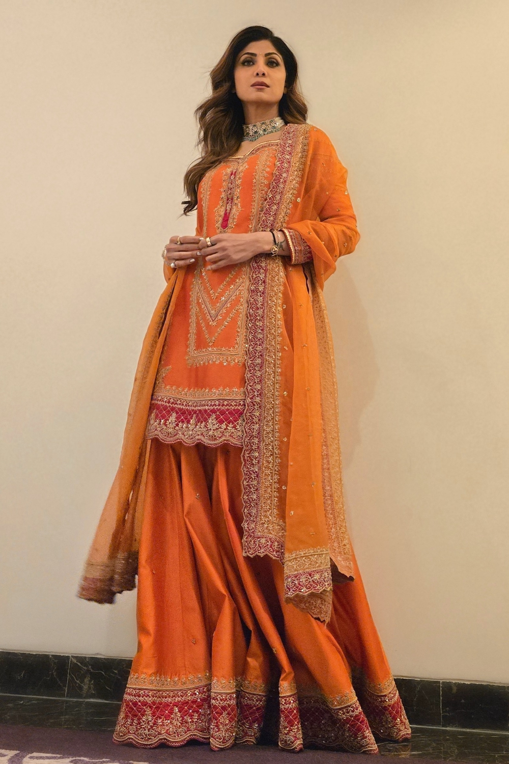 Shilpa Shetty in Ambika Sharara Set