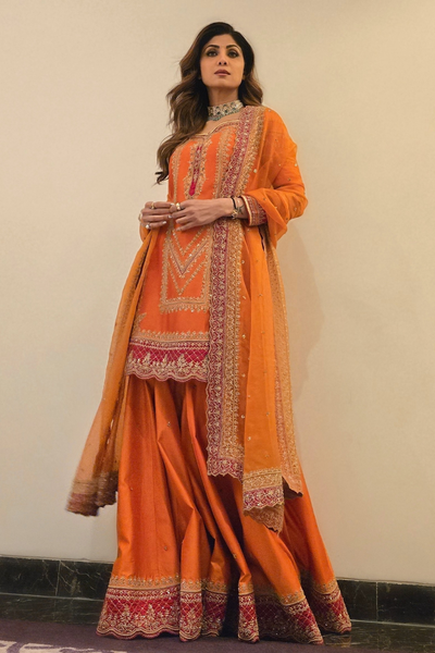 Shilpa Shetty in Ambika Sharara Set
