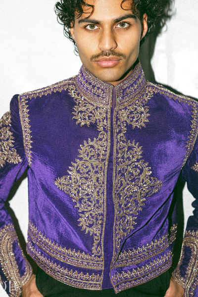 Akshat Rajan in Aabid Jacket Set