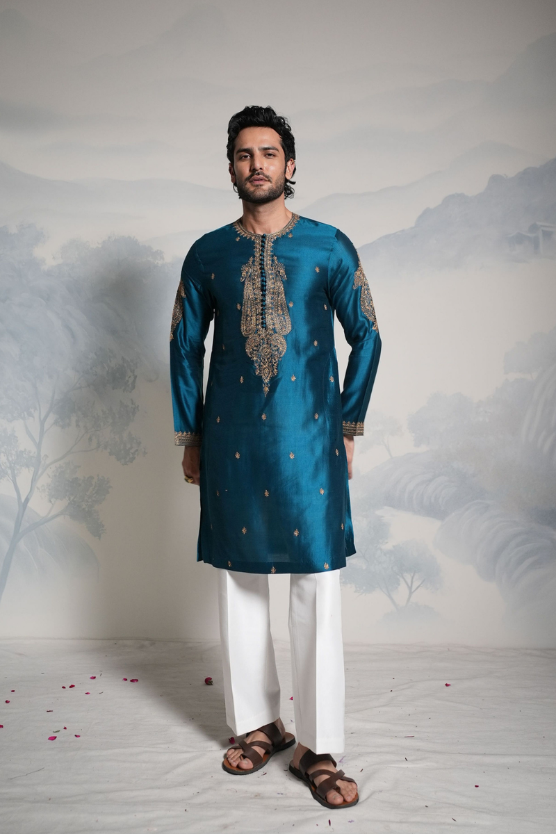 Teal Green Kurta Set