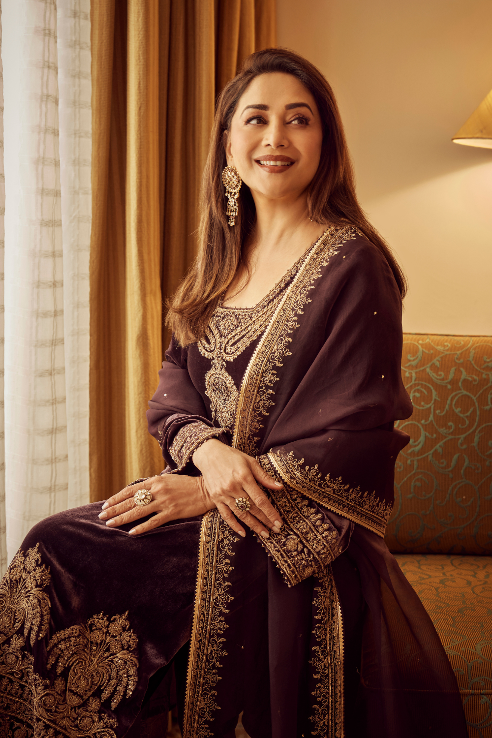 Madhuri Dixit in Meheroon Suit